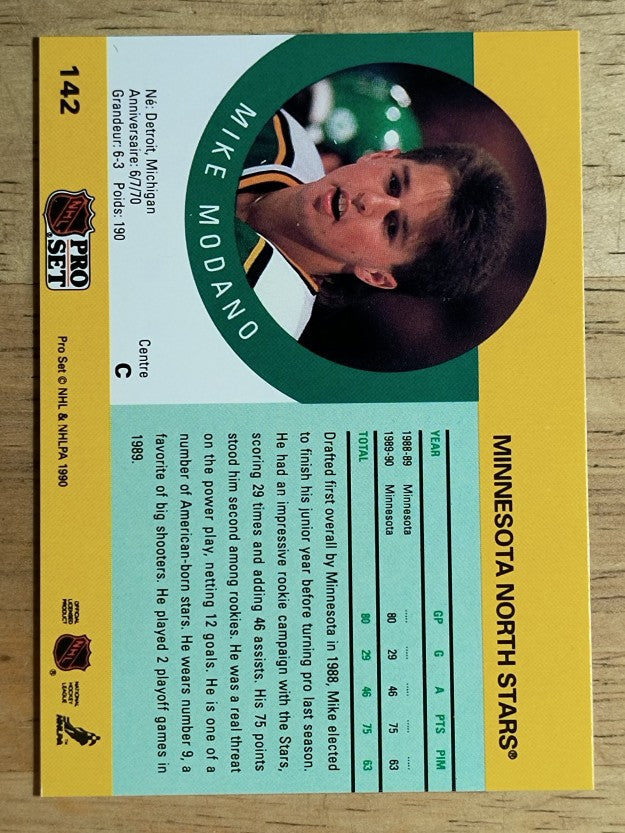 1990-91 Pro Set #142 Mike Modano RC