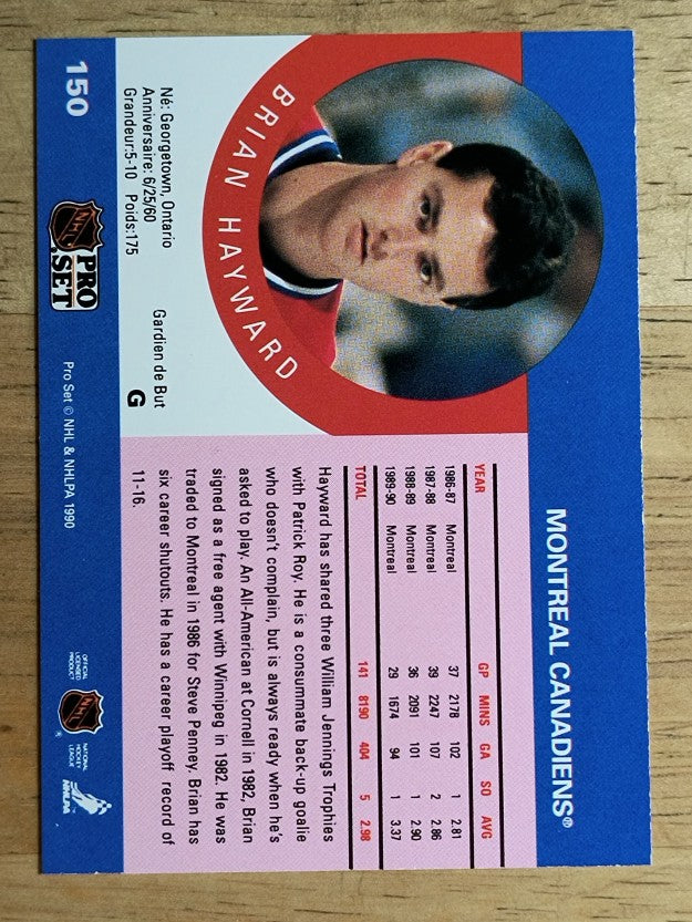 1990-91 Pro Set #150 Brian Hayward