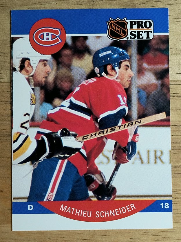 1990-91 Pro Set #158 Mathieu Schneider RC
