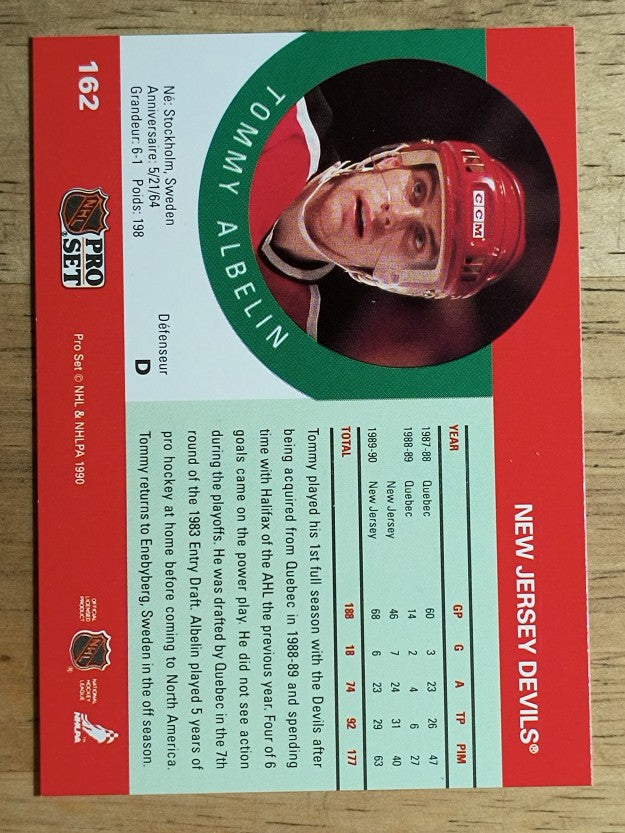 1990-91 Pro Set #162 Tommy Albelin