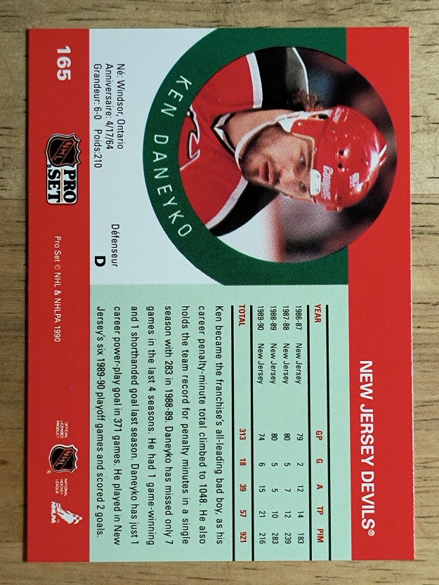 1990-91 Pro Set #165 Ken Daneyko