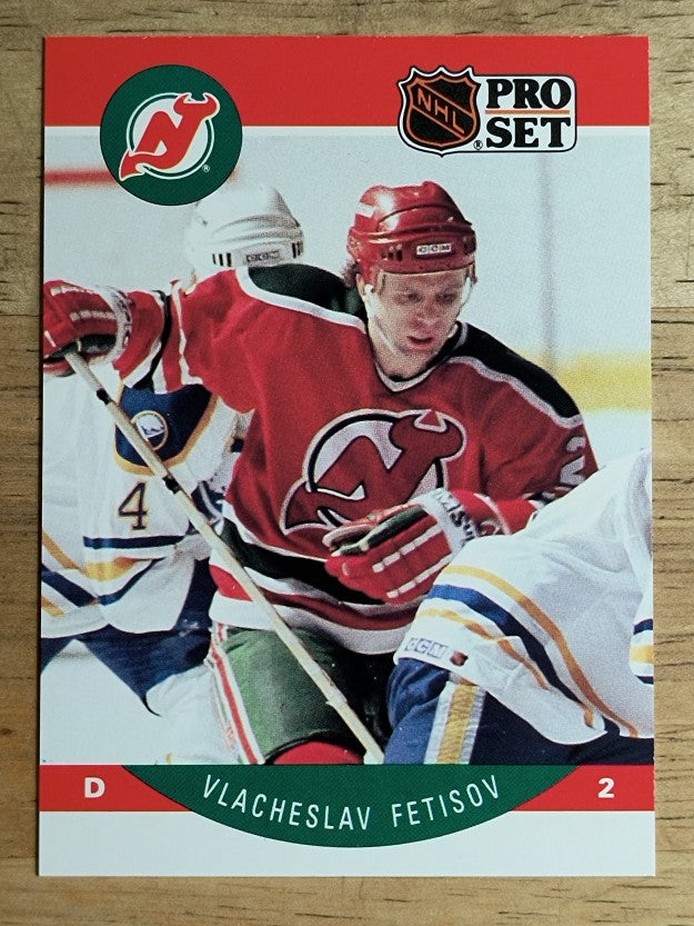 1990-91 Pro Set #167A Slava Fetisov ERR RC/Misspelled Vlacheslav
