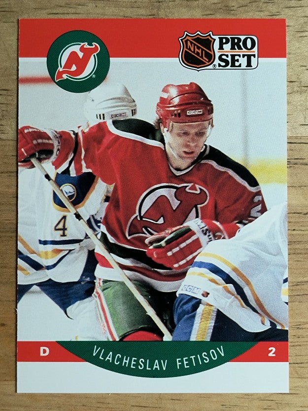 1990-91 Pro Set #167A Slava Fetisov ERR RC/Misspelled Vlacheslav