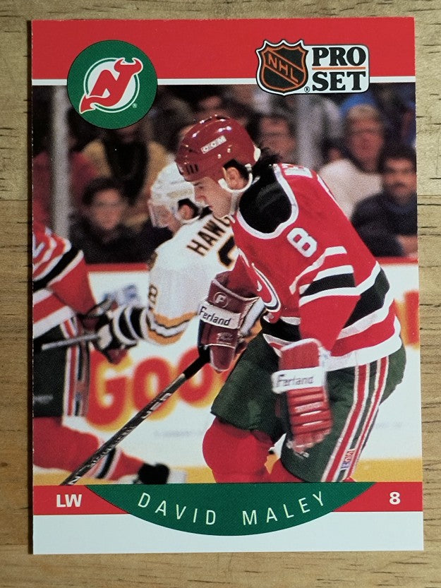 1990-91 Pro Set #171A David Maley ERR RC/Listed as C on back