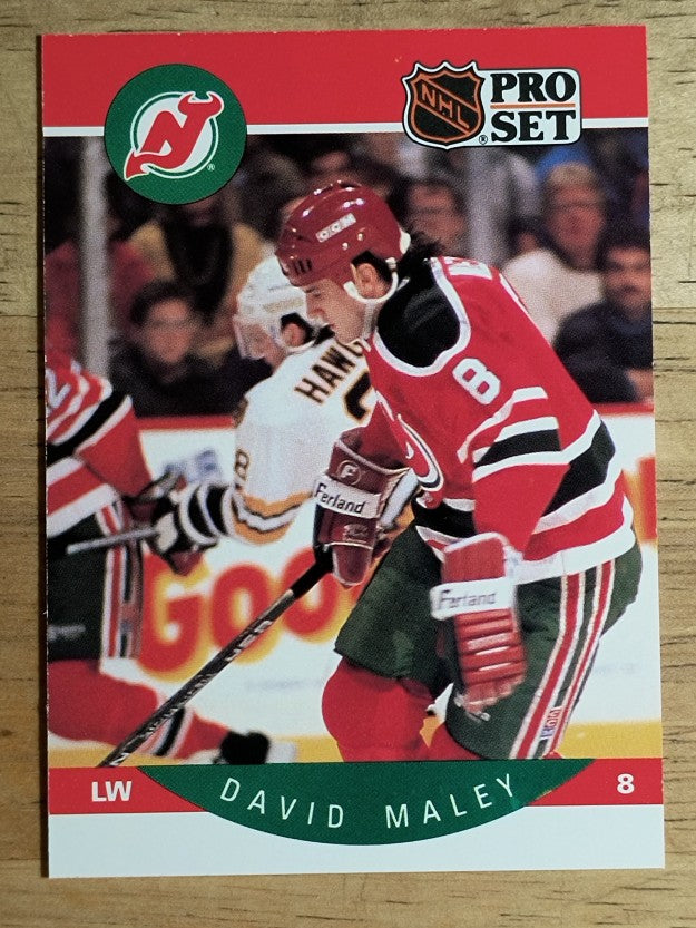 1990-91 Pro Set #171A David Maley ERR RC/Listed as C on back