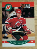 1990-91 Pro Set #175A Peter Stastny ERR/Front photo Patrik Sundstrom