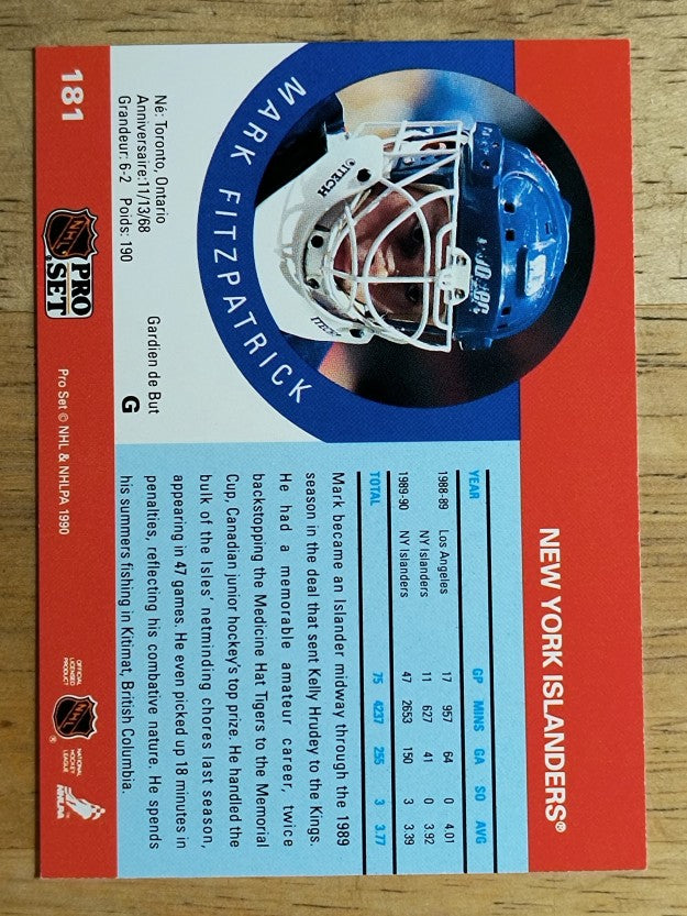 1990-91 Pro Set #181 Mark Fitzpatrick RC