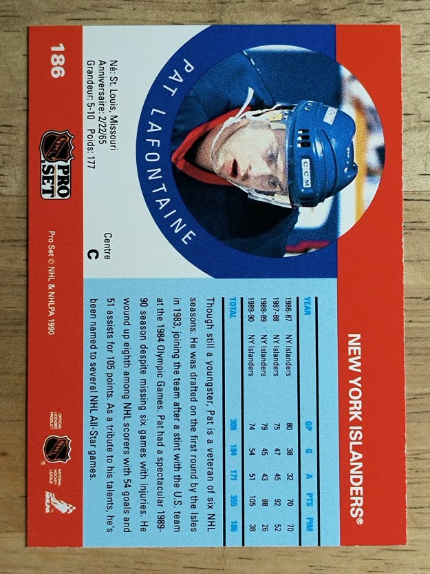 1990-91 Pro Set #186 Pat LaFontaine