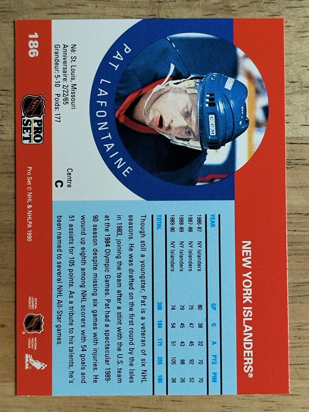 1990-91 Pro Set #186 Pat LaFontaine