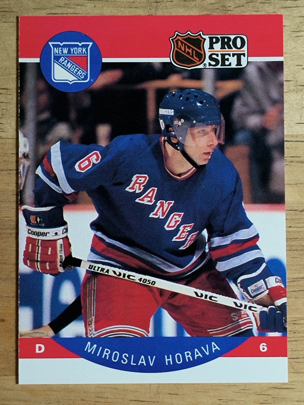 1990-91 Pro Set #198A Miloslav Horava ERR RC/Misspelled Miroslav