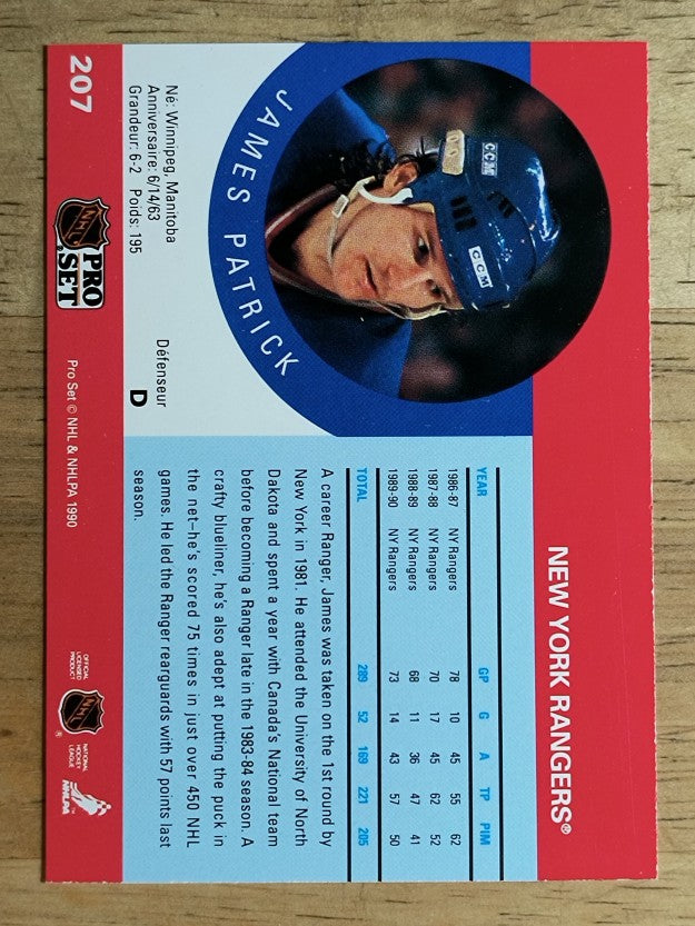 1990-91 Pro Set #207 James Patrick