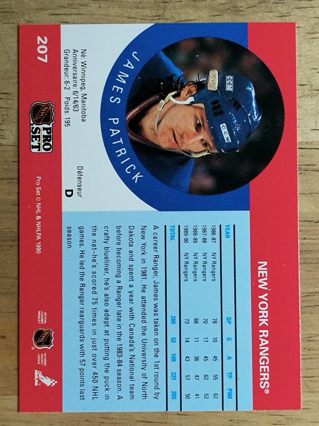 1990-91 Pro Set #207 James Patrick