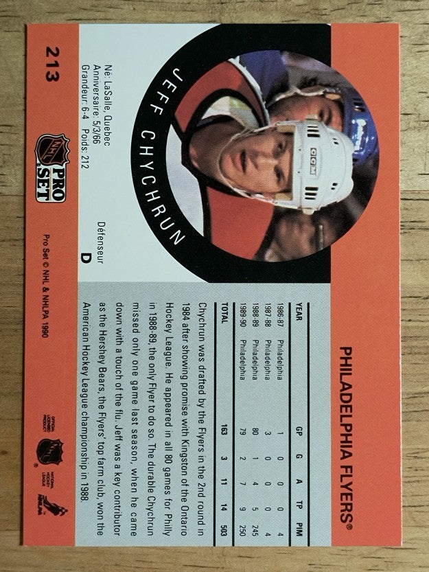 1990-91 Pro Set #213 Jeff Chychrun RC