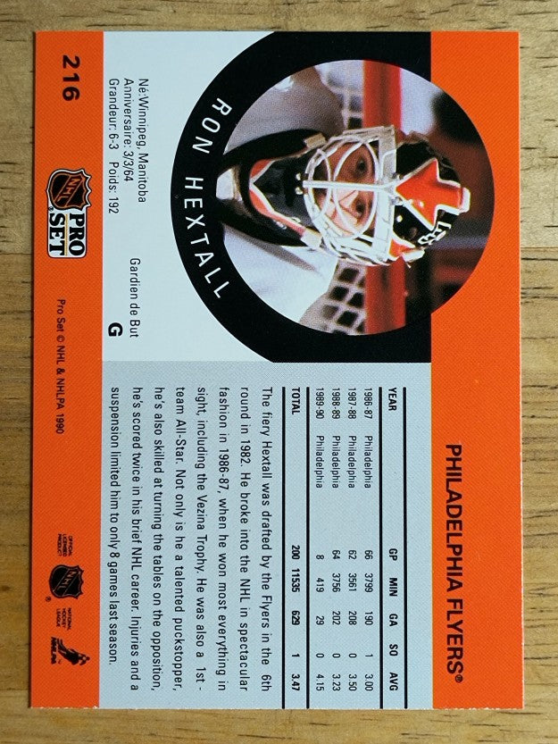 1990-91 Pro Set #216 Ron Hextall