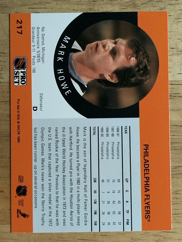 1990-91 Pro Set #217 Mark Howe