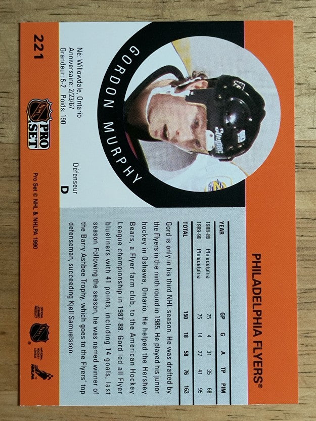1990-91 Pro Set #221 Gord Murphy