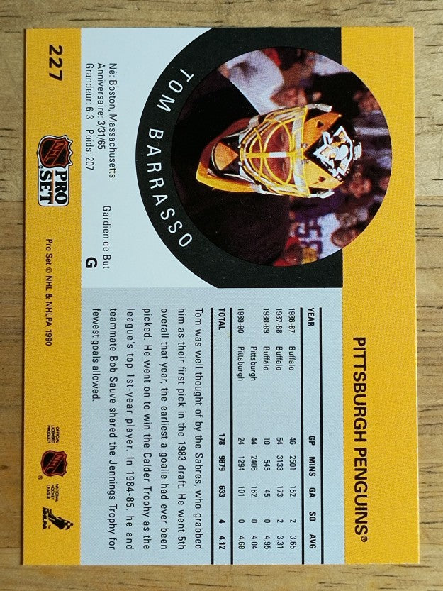 1990-91 Pro Set #227 Tom Barrasso