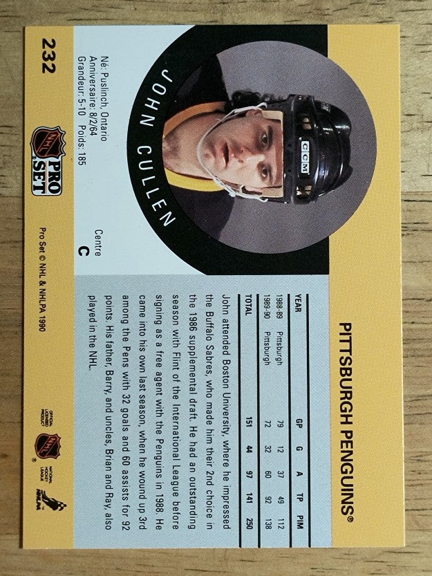 1990-91 Pro Set #232 John Cullen