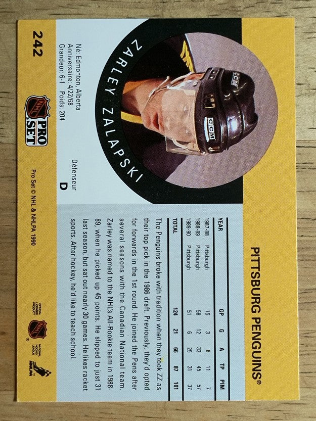 1990-91 Pro Set #242 Zarley Zalapski