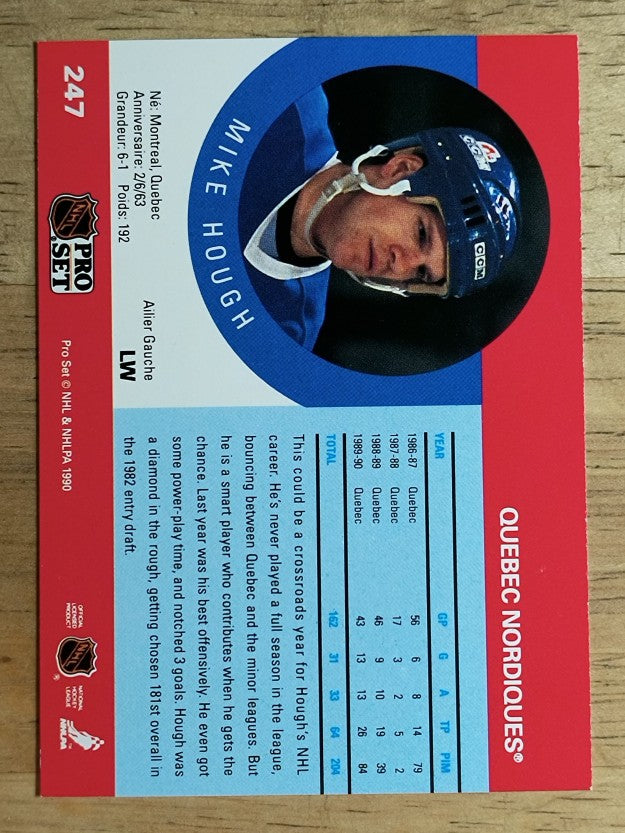 1990-91 Pro Set #247 Mike Hough