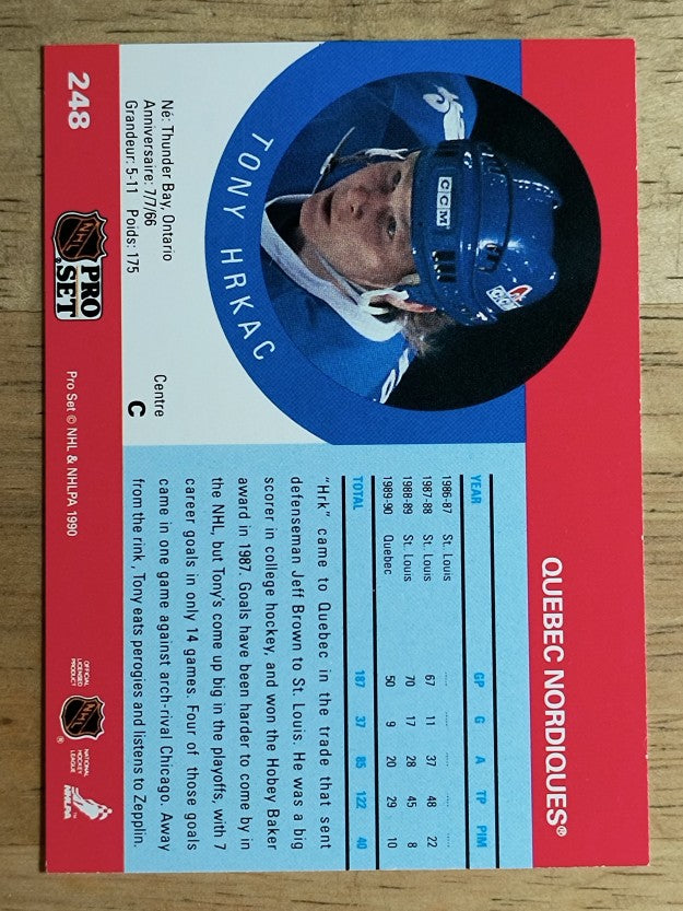 1990-91 Pro Set #248 Tony Hrkac