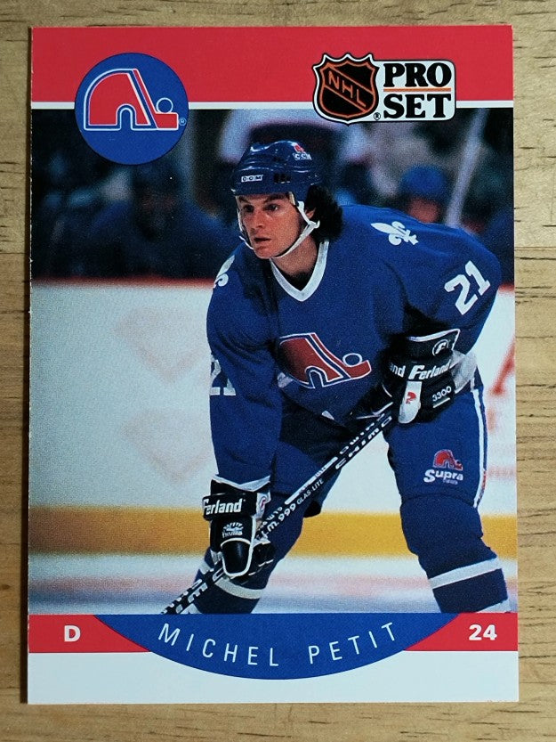 1990-91 Pro Set #256B Michel Petit COR/24 listed on front
