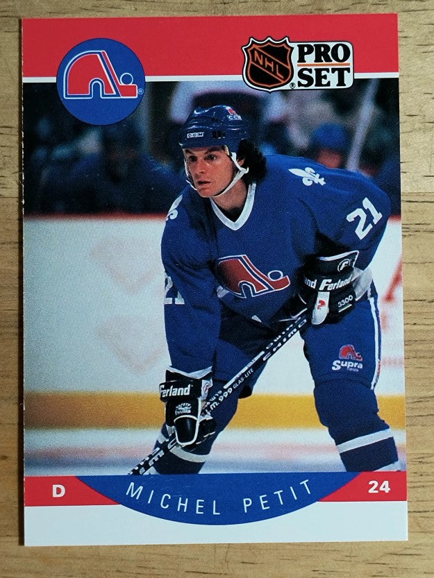 1990-91 Pro Set #256B Michel Petit COR/24 listed on front