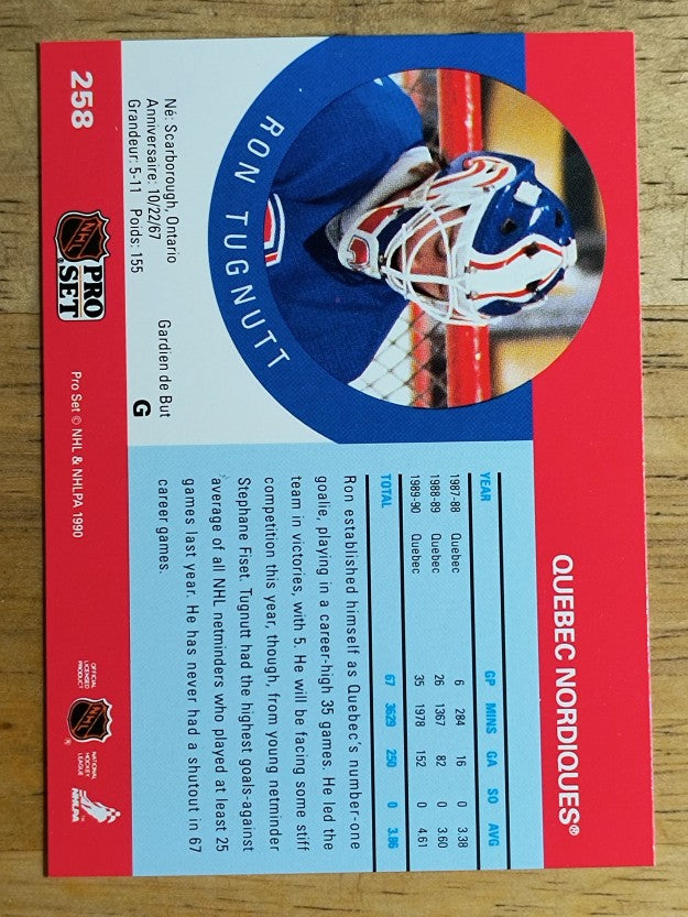 1990-91 Pro Set #258 Ron Tugnutt