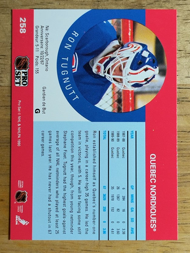 1990-91 Pro Set #258 Ron Tugnutt