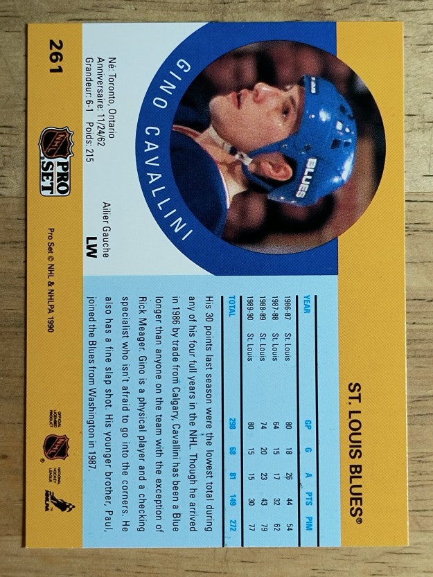 1990-91 Pro Set #261 Gino Cavallini