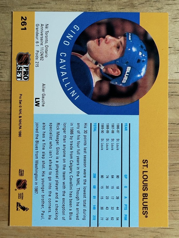 1990-91 Pro Set #261 Gino Cavallini