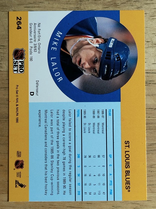 1990-91 Pro Set #264 Mike Lalor RC