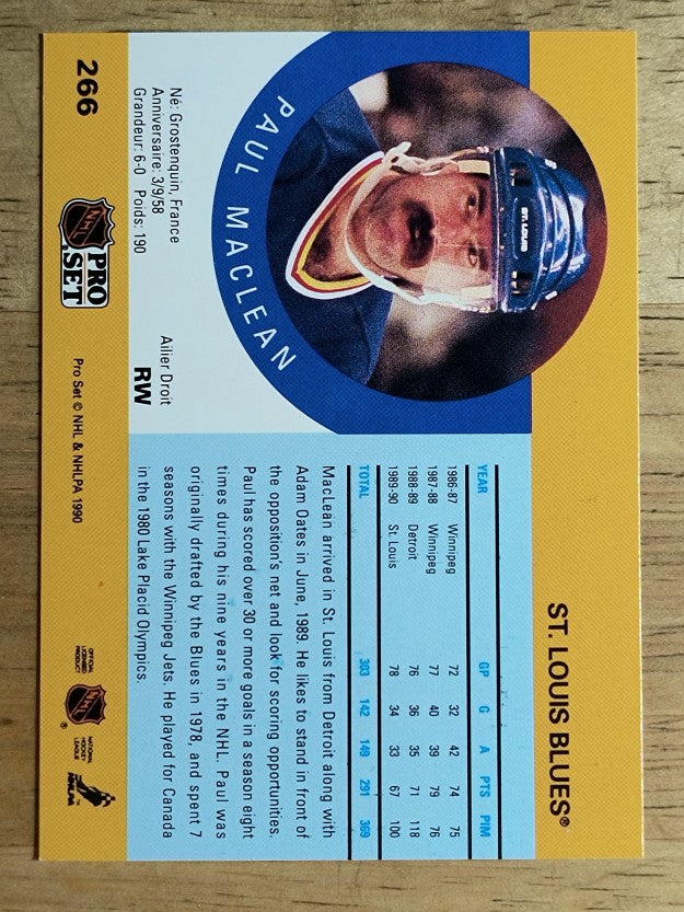 1990-91 Pro Set #266 Paul MacLean