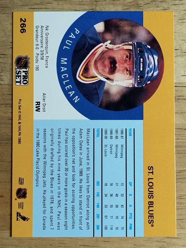1990-91 Pro Set #266 Paul MacLean