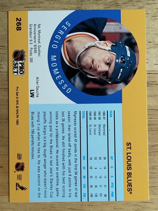1990-91 Pro Set #268 Sergio Momesso RC