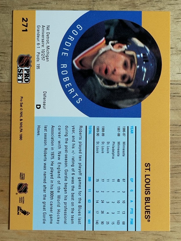 1990-91 Pro Set #271 Gordie Roberts