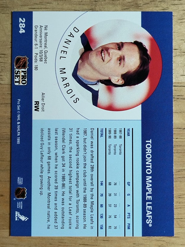 1990-91 Pro Set #284 Daniel Marois
