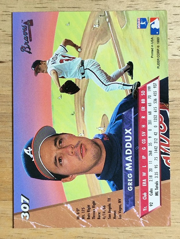 1993 Ultra #307 Greg Maddux