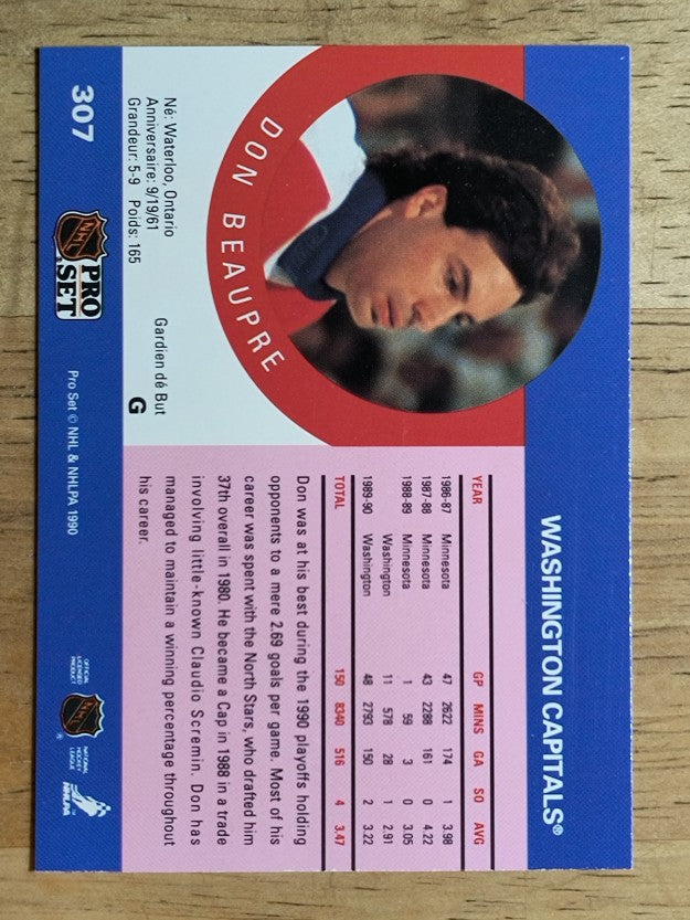 1990-91 Pro Set #307 Don Beaupre