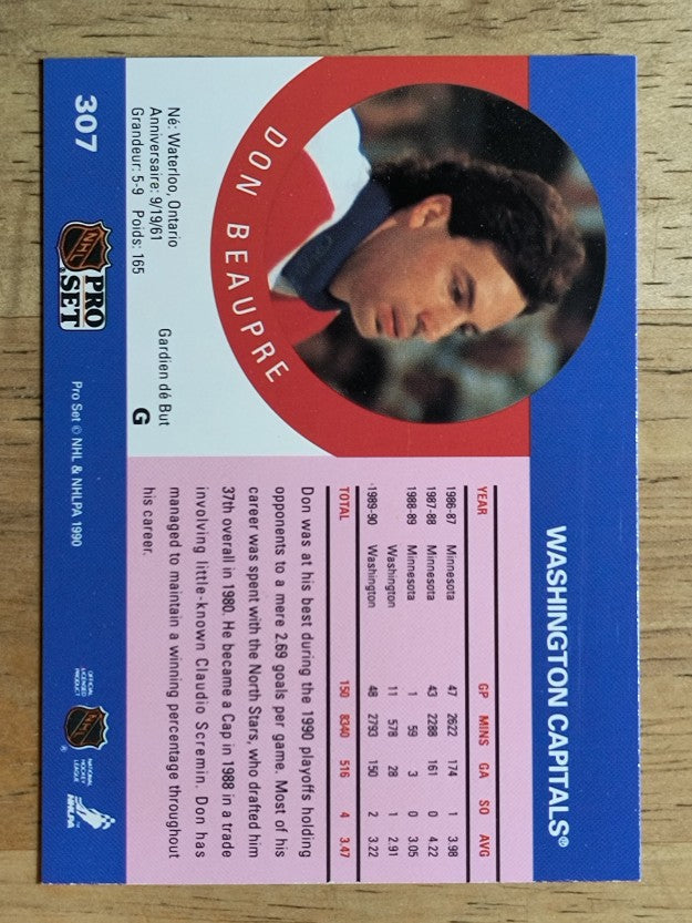1990-91 Pro Set #307 Don Beaupre