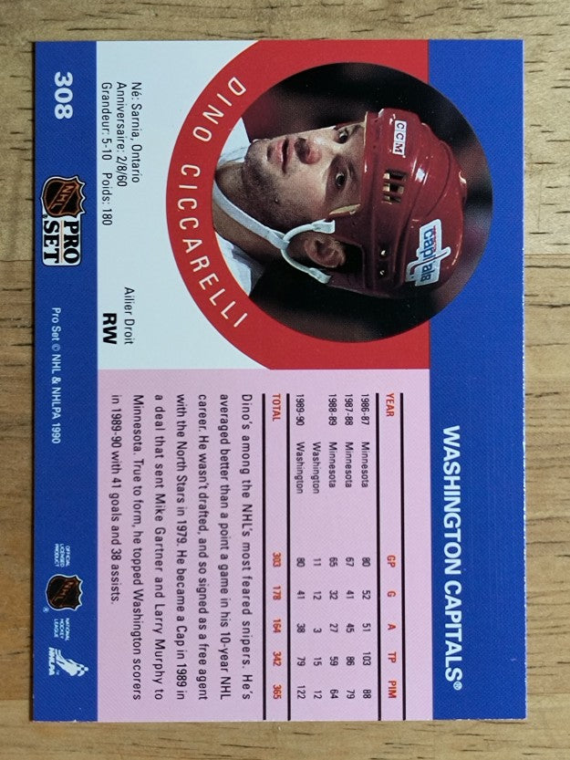 1990-91 Pro Set #308 Dino Ciccarelli