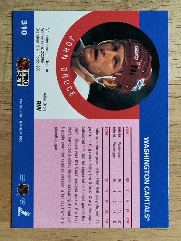 1990-91 Pro Set #310 John Druce RC
