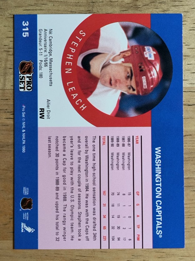 1990-91 Pro Set #315 Stephen Leach