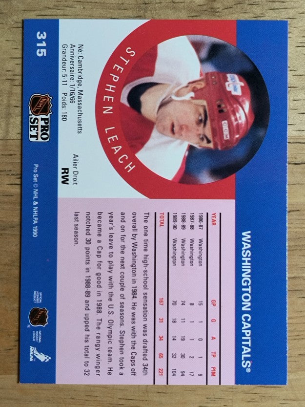 1990-91 Pro Set #315 Stephen Leach
