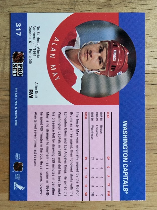 1990-91 Pro Set #317 Alan May RC