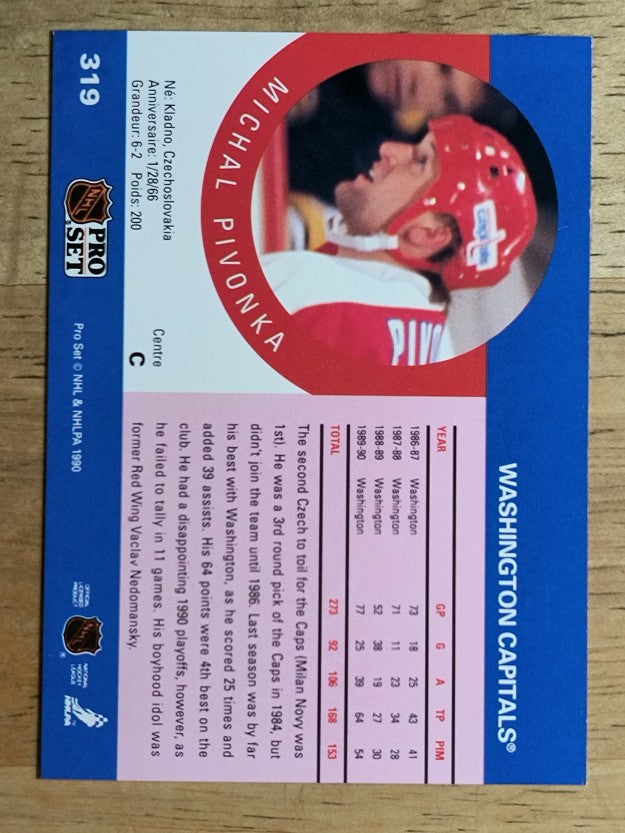 1990-91 Pro Set #319 Michal Pivonka RC