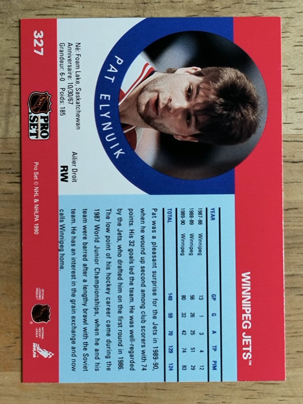 1990-91 Pro Set #327 Pat Elynuik