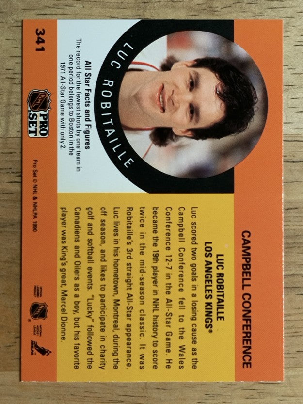 1990-91 Pro Set #341 Luc Robitaille AS
