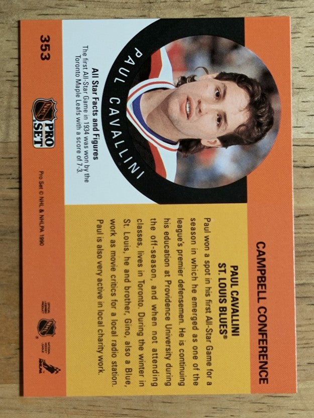 1990-91 Pro Set #353 Paul Cavallini AS