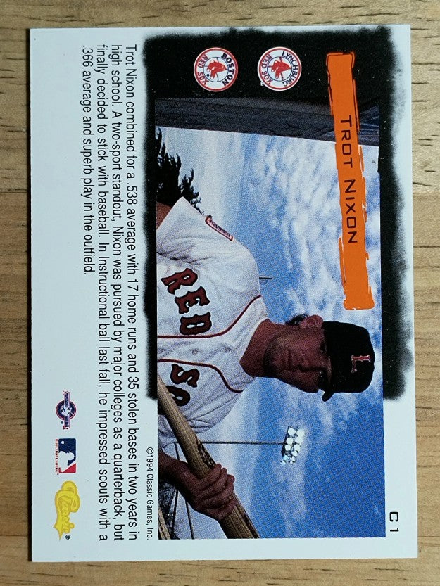 1994 Classic Cream of the Crop #C1 Trot Nixon